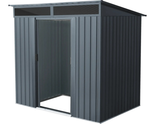 Metalen tuinhuis met schuifdeur