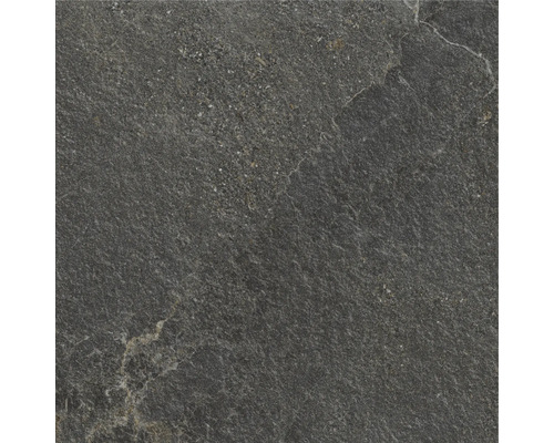 Close-up van een donkere vloertegel met steenlook