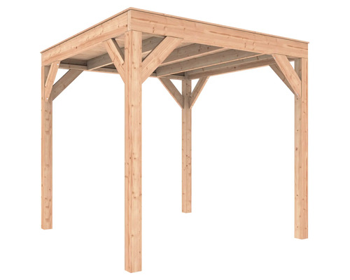 Houten paviljoen constructie