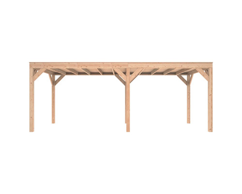 Houten pergola met dakconstructie