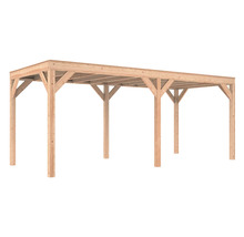 Houten pergola met zes palen voor de tuin