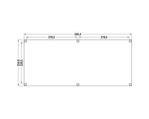 Technische tekening met afmetingen