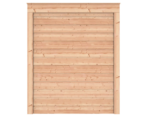 Houten schuttingelement van horizontale planken met frame