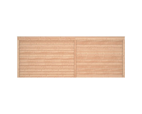 Houten schutting van horizontale planken