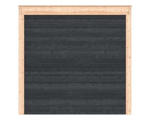 Houten wand met frame