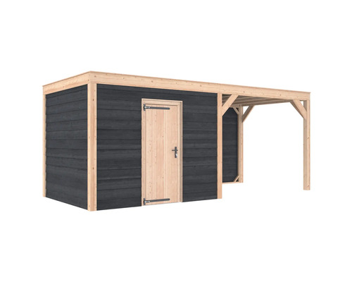 Tuinhuis met overkapping van hout