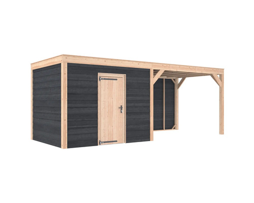 Tuinhuis met carport van hout