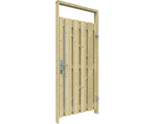 Houten tuinpoort met handgreep en frame