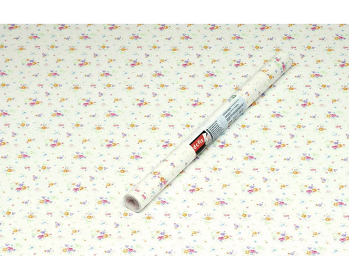 Decoratiefolie met bloemenmotief op een rol