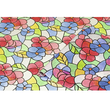 Decoratiefolie met bloemmotief als raamdecoratie