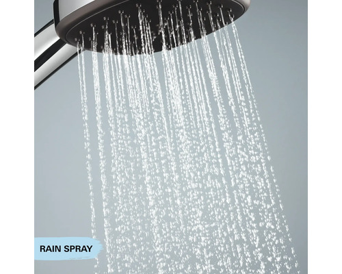 Regendouchekop met waterstraal