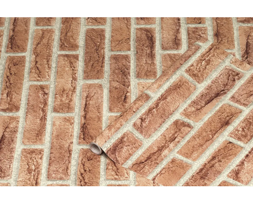 Behang met baksteenmotief