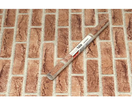 Designfolie met baksteenmotief en rol