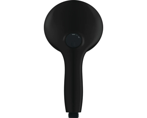 Zwarte douchekop met schakelfunctie tussen regen- en straalstand