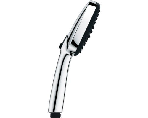 Handdouche van chroom met rechthoekige douchekop