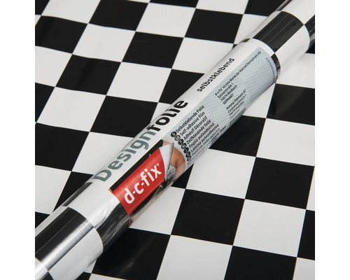 Rol zelfklevende decoratiefolie met schaakbordpatroon