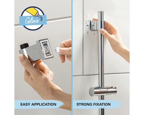 Eenvoudige montage en sterke fixatie van een douchestang met lijm
