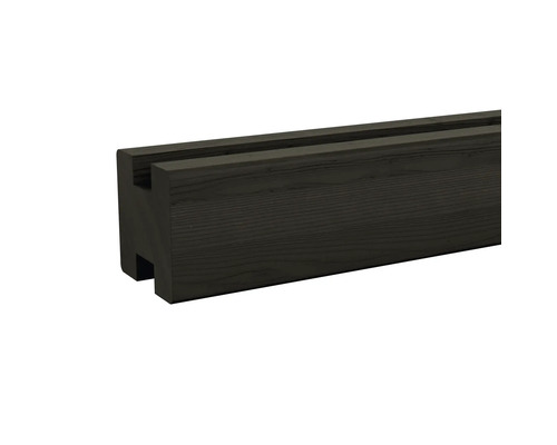 Houten balk met groef en messing