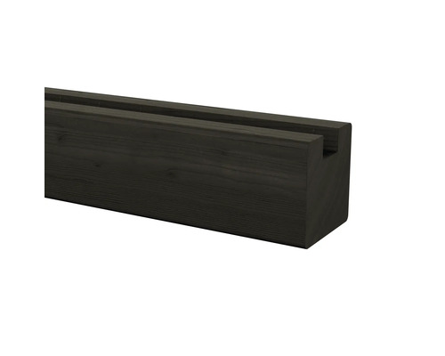 OUTDOOR LIFE Sleufpaal eind zwart 8,8x8,8x270 cm Houten constructiebalk met groef