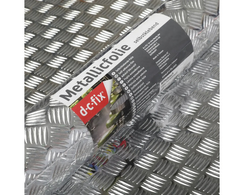 D-c-fix Metallicfolie met ribbelplaatmotief, zelfklevend.