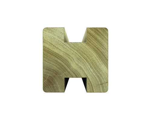 H-vormige houtverbinder