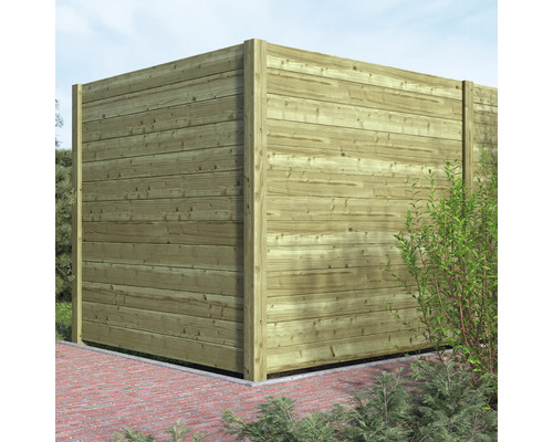 Houten schutting als privacyscherm in de tuin