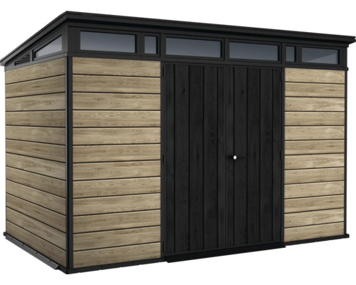 Tuinhuis met dubbele deur en ramen