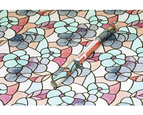 Rol raamfolie met bloemenmotief