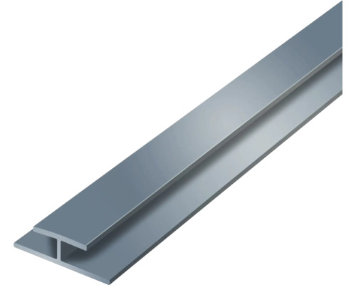 Verbindingsprofiel kunststof aluminium voor paneeldikte van 4 mm, 2600 mm