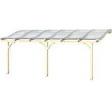 Houten carport met polycarbonaat dak