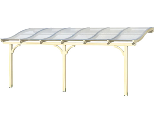 Houten carport met polycarbonaat dak