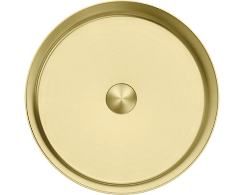 Ronde waskom van metaal met afvoer