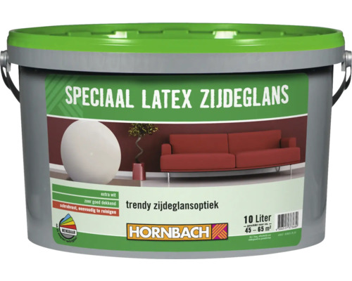 HORNBACH Speciaal latex zijdeglans wit 10 l Emmer speciale latex zijdeglans binnenverf, 10 liter