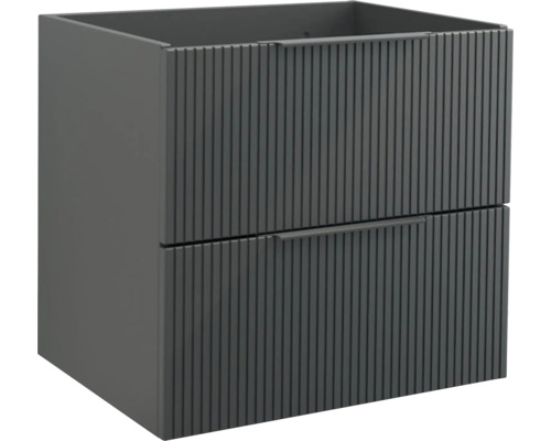 JUNGBORN Wastafelonderkast QUATTRO met greep 55x60x46 cm zwart Wastafelonderkast met twee laden