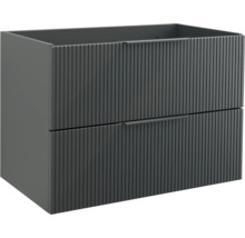 JUNGBORN Wastafelonderkast QUATTRO met greep 55x80x46 cm zwart