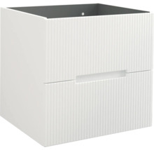 Witte wastafelonderkast met geribbeld design