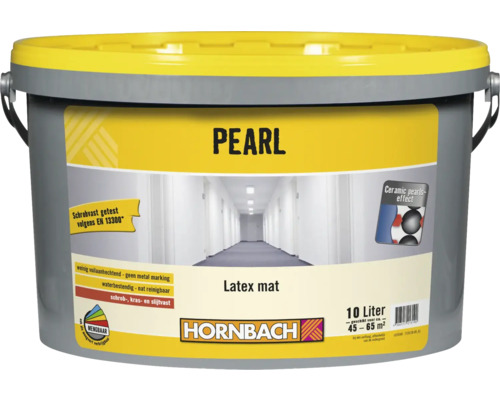 HORNBACH Muurverf Pearl wit 10 l Emmer Hornbach Pearl latex matte binnenverf, 10 liter