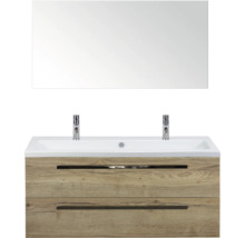 Wastafelcombinatie met spiegel voor de badkamer