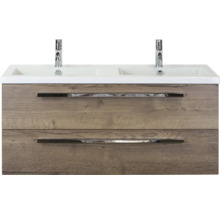 SANOX Badkamermeubelset Seville met wastafel 121 cm tabacco