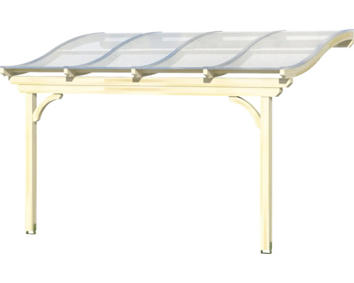 Houten carport met transparant dak
