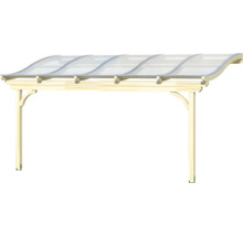 Houten carport met polycarbonaat dak