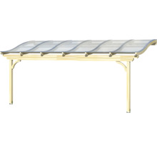 Houten carport met transparant dak