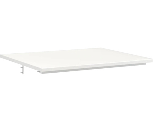 JUNGBORN Wastafelblad QUATTRO/NOVE wit 61 x 46 cm zonder uitsparing Wandplank met beugel