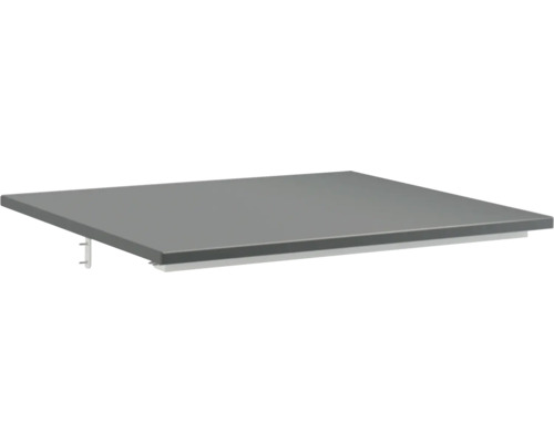 JUNGBORN Wastafelblad SEDICI mat zwart 61 x 50 cm zonder uitsparing Grijs tafelblad met montagevoorziening