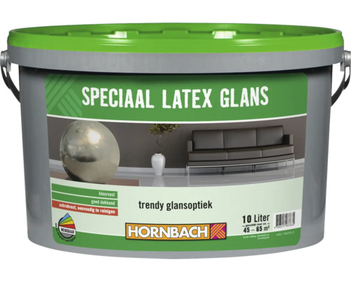 HORNBACH Speciaal latex glans wit 10 l Emmer Speciale Latex Glans muurverf, 10 liter
