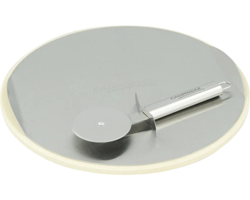 Pizzasteen met pizzasnijder