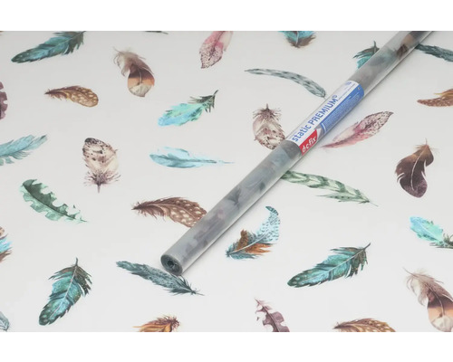 Rol decoratiefolie met verenpatroon