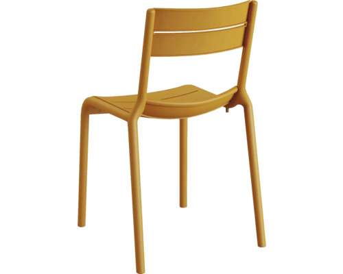 Metalen stoel met rugleuning