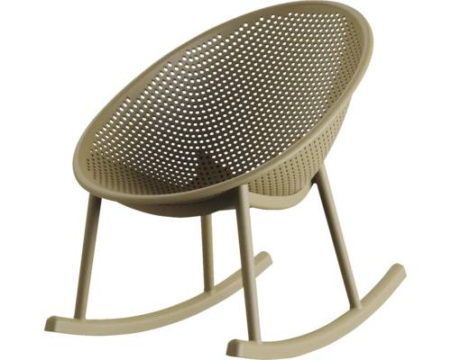 Schommelstoel van kunststof met geperforeerde zitting
