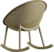 Schommelstoel met ronde rugleuning en gaatjespatroon